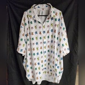 Grateful Dead Colorful Bear Print Men's Shirt